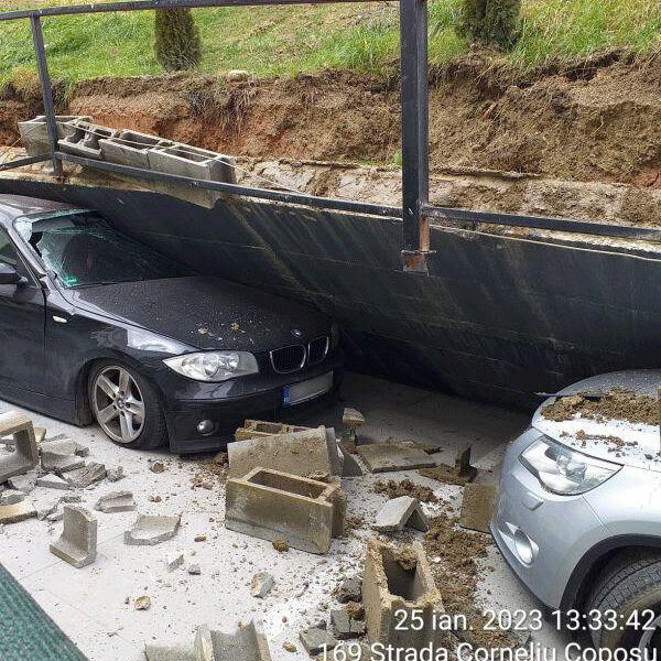 sprijin cluj crollo muri di sostegno collapse walls
